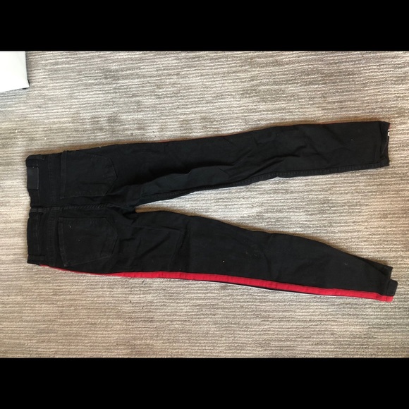Zara black jeans with ribbon down side - Picture 2 of 4